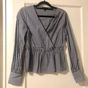 Express Blue/White Striped Blouse